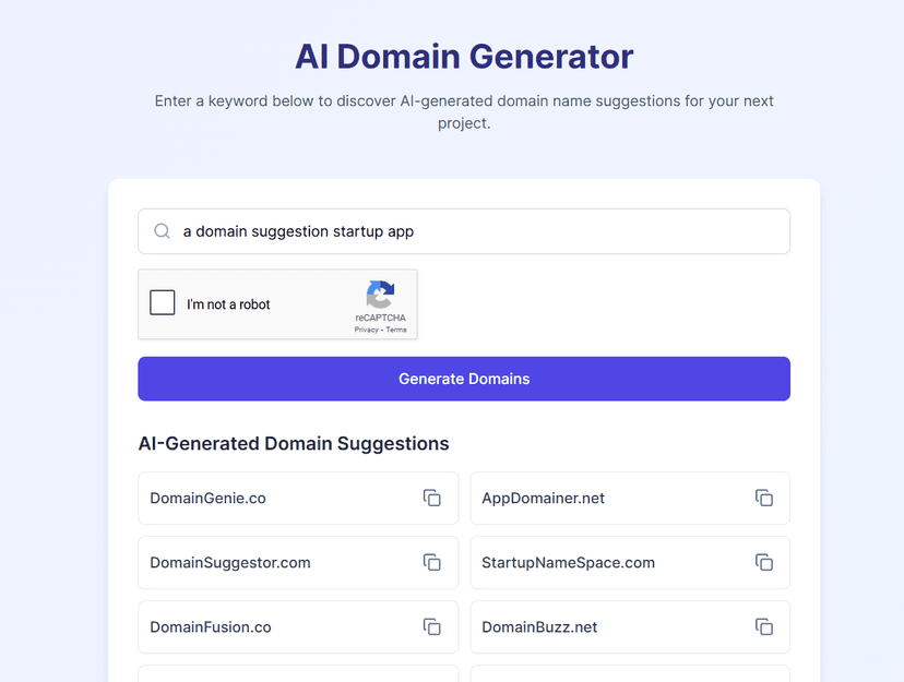 AI Domain Generator