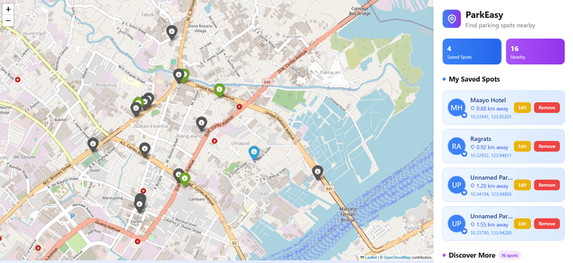 Nearby Parking Locator